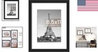 Elegant Black 8 5x11 Picture Frame For 6x8 Photos - Wall Hanging Design
