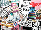 10-100 Book Themed Stickers Kindle Reader Bookish Reading Sticker Lot Pack