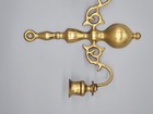 Vtg Solid Brass Wall Sconce Candle Holder For 2 Tapered Candles England Made