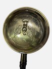 Brass Bed Warmer Pan Embossed Eagle - Lid Wood Handle England 34  Tall Antique
