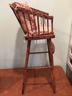 Antique Vintage Wooden Toy Doll High Chair