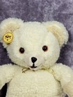 Vintage 1986 Russ Snuggle Bear Plush 14  Teddy - Russ Button     Fabric Softener