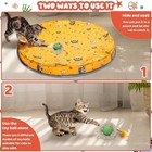 Interactive Cat Toy self Rolling Cat Ball In Pouch Fixed With Wire Rim Automatic