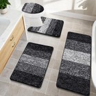 Bathroom Rugs Sets 4 Pcs Bath Mats With Toilet Lid Cover   U-shaped Contour Rug