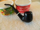 Estate Pipe Black Bent Billiard   Looks Like Made By Molina  Italy     Used