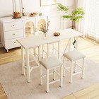 Clearance Sale 5-piece Dining Table Set With Power Outlets 1 Table With 4 Stools