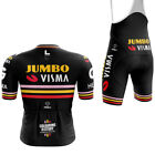 Summer Mens Team Cycling Team Short Sleeve Jersey Bib Shorts Set Cycling Jersey
