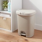 7gal Step Trash Can With Locking Lid Gray Plastic  Rectangle  Indoor  7 7 Gallon