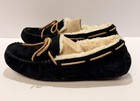 Ugg Women s Size 10 Dakota Shearling Moccasin Slippers Black 5612 Euc