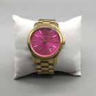 Michael Kors Golden Runway Watch Womens 38mm Pink Dial Mk-5801 New Battery 6 5 