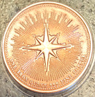 Buffalo   Bison Coin - 3d High-relief  1oz Bu Copper Round - 999 Fine Bullion Cb
