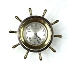 Frank H  Parks Co  Rare Vintage Chelsea Ship s Bell Clock Ship s Wheel  Working