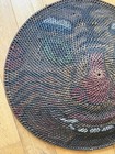 Antique Old Chinese 19th Century Rattan Tiger Shield Tengpai