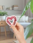 Heart Of Pink Roses Die Cut Vinyl Stickers Set Scrapbooking Laptop Waterbottle