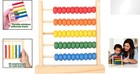 Compact Wooden Abacus For Kids - 5 Rows Of Vibrant Beads  Learning Made Fun