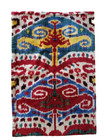 Hand Crafted Turkish Silk Ikat Velvet Cushion Cover -  Invisible Zip Closure