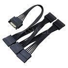 Sata Power Cable 15 Pin 1 Male To 5 Female Hard Drive Cord Adapter Hdd Ssd
