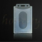 5pcs Vertical Hard Plastic Id Badge Holder Credentials Card Transparent Clear