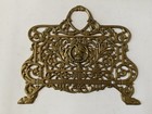 Vtg Ornate Solid Brass Floral Wall Hanging Art Furniture Accent Decor Heavy
