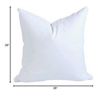 26x26 Down Alternative Pillow Insert Euro Decorative Throw Pillow 26 X 26 Inc   