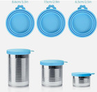 3 Pack Pet Food Can Covers Universal Can Lids Safe silicone Dog cat Food Can    
