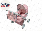 Baby Doll Stroller With Retractable Canopy  Detachable Bassinet Carriage Buggy S