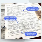 Large Print Genealogy Charts   Forms Kit  30 Sheets 10 Pedigree 10 Fan 10 Family