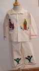 Traje Sz 4 De Manta Virgen De Guadalupe Y Juan Diego 2 Pcs Kids Embroidery Cotto