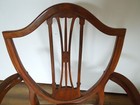 Antique Vintage Mahogany Georgian Hepplewhite Dining Armchair W Upholstered Seat