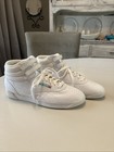 Reebok Classic Freestyle White High Tops Sneakers Shoes Sz 10 Womens 80s Style