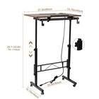 Siducal Standing Desk  Adjustable Height  Tiltable Tabletop  Rolling Laptop Desk