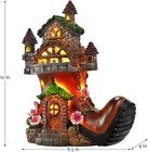  10 Inch Fairy House Garden Statues With Boots  Fairy Garden Decor House Kit