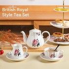 Sweejar Home British Royal Series Porcelain Tea Set 8 Oz Service For 6