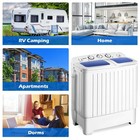 Costway Portable Mini Washing Machine Washer Compact Twin Tub 20 Lbs Spin