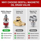 Magnetic Stainless Steel Oil Drain Valve Oil Pan Drain Plug No Mess  M14 X 1 5
