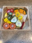 Melissa   Doug Wooden Cutting Fruit Set - 17pc Play Food Kitchen Toy