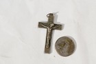 Nice Looking Vintage 3-d Metal Jesus Christ Cross Pendant