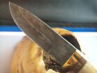 Vintage Rare - J  Mabe Usa Knife - Custom - Bone Handle - Hand Forged Damascus