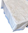 Circo Crib Skirt Baby Blue And White - Fits Standard Cribs 14 Inch Drop Height