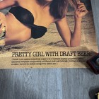 Never Released Miller Genuine Draft Pretty Girl W  Draft Beer Poster 30x20    Rare