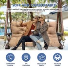 Porch Swing Cushions  2-3 Seater Outdoor Waterproof Swing Cushions With Ties    