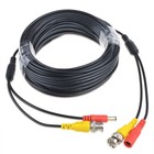 50ft Black Cctv Bnc Video Power Cable For Dvr Surveillance Camera Wire Cord