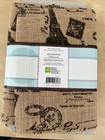 Paris Burlap Fabric Jute Printed France Eiffel Tower fleur  words 1 5 Yards A33