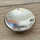 Vintage Mcm Mirrored Beveled Concave 2  Chrome Silver Drawer Pulls Lot Of 4