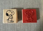  set Of 7    Peanuts Snoopy Rubber Stamps