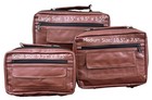 3pcs  Set Brown Large   Medium   Small Leather Bible Book Cover Case Organizer