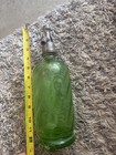 Antique Green Glass Seltzer Bottle - Brasserie Torcy France