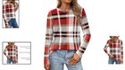 Casual Long Sleeve Crew Neck T-shirt For Women - Fall Floral Comfort