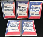 Vintage Dennison Prefolded Stamp Hinges 5 Packs  Sealed   5 Opened Packs