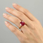 Natural Ruby Ring 925 Sterling Silver Loose Gemstone Cushion 9 Ct Ring Size 6